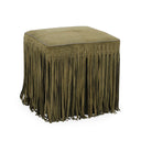 Daphne Square Suede Fringe Ottoman by TOV Furniture, view 8