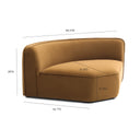 Travie Honey Modular Wedge Corner Chair by TOV Furniture, view 4