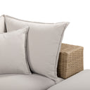 Cali 4-Piece Grey Performance Fabric & Wicker Outdoor Sectional by TOV Furniture, view 13