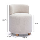 Hakuna Cream Performance Boucle Desk Chair