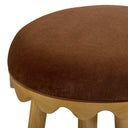 Oodle Bronze Performance Vegan Mohair Natural Bar Stool