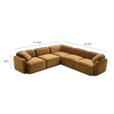 Travie 5-Piece Honey Modular L-Sectional by TOV Furniture, view 5