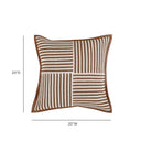 Kora 20" Brown Cotton Jute Throw Pillow