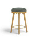 Oodle Green Performance Vegan Mohair Natural Counter Stool