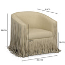 Shag Me Performance Vegan Leather Swivel Accent Chair
