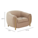 Lina Cafe Au Lait Performance Velvet Accent Chair by Inspire Me! Home Decor