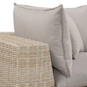 Cali 120" Grey Performance Fabric & Wicker Outdoor Sofa by TOV Furniture, view 3