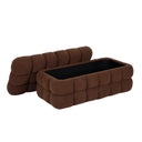 Anita 39" Faux Shearling Storage Bench With Reversible Tray Top by TOV Furniture, view 15