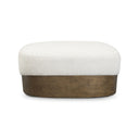 Domina Sugar Off-White Boucle Ottoman
