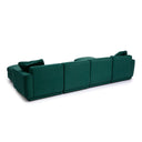 Perry 6-Piece Deep Green Modular U-Sectional by TOV Furniture, view 4