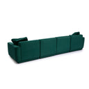 Perry Deep Green Modular Sofa (96"-124") by TOV Furniture, view 9