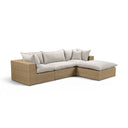 Cali 4-Piece Grey Performance Fabric & Wicker Outdoor Sectional by TOV Furniture, view 9