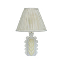 Edith Scalloped Papier Mache Flower Pleated Table Lamp