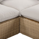Cali 4-Piece Grey Performance Fabric & Wicker Outdoor Sectional by TOV Furniture, view 12