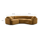 Travie 3-Piece Honey Modular L-Sectional by TOV Furniture, view 5