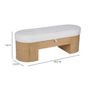 Poppi 49" Cream Performance Fabric Storage Bench by TOV Furniture, view 7