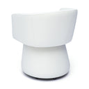 Kristen Off-White Rolling Desk Chair by TOV Furniture, view 4