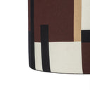 Lucy Mud Brown Abstract Print Mushroom Accent Stool