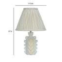 Edith Scalloped Papier Mache Flower Pleated Table Lamp