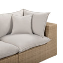 Cali 120" Grey Performance Fabric & Wicker Outdoor Sofa by TOV Furniture, view 10