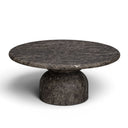 Cynthia 36" Dark Emperador Faux Marble Indoor/Outdoor Coffee Table