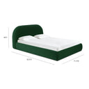 Bara Forest Green Performance Velvet Bed by TOV Furniture, view 5