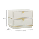 Julieta 28" 2-Drawer Nightstand by TOV Furniture, view 6
