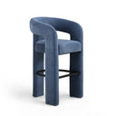 Malone Denim Blue Performance Chenille Bar Stool