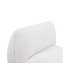 Arezza Stone White Contract-Grade Basketweave Chenille Armless Chair