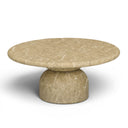 Cynthia 36" Light Emperador Faux Marble Indoor/Outdoor Coffee Table