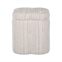 Lilou Cream Striped Jacquard Storage Accent Stool by TOV Furniture, view 3