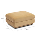 Perry Tan Modular Ottoman by TOV Furniture, view 6