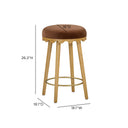 Oodle Bronze Performance Vegan Mohair Natural Counter Stool
