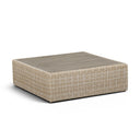 Cali Performance Fabric & Wicker Outdoor Ottoman by TOV Furniture, view 3