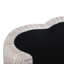 Lilou Cream Striped Jacquard Storage Accent Stool by TOV Furniture, view 4