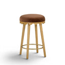 Oodle Bronze Performance Vegan Mohair Natural Counter Stool