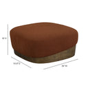 Domina Autumn Red Boucle Ottoman
