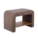 Alvie Railroad Chenille Storage Side Table by TOV Furniture, view 7
