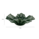Col Ruffled Green Glass Bowl (9"-11") by TOV Furniture, view 3