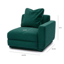 Perry Deep Green Modular Corner Chair by TOV Furniture, view 11
