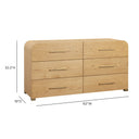 Marissa 62" Ash 6-Drawer Dresser by TOV Furniture, view 8
