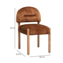 Bruno Thick Performance Chenille Arched Back Dining Chair by TOV Furniture, view 8
