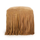 Daphne Square Suede Fringe Ottoman by TOV Furniture, view 18