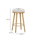 Oodle Cream Performance Vegan Mohair Natural Bar Stool