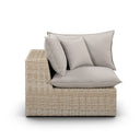 Cali Performance Fabric & Wicker Outdoor Corner Chair by TOV Furniture, view 2