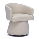 Kristen Beige Rolling Desk Chair by TOV Furniture