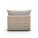 Cali Performance Fabric & Wicker Outdoor Armless Chair by TOV Furniture, view 3