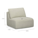 Noor 36" Modular Armless Chair by TOV Furniture, view 6
