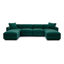 Perry 6-Piece Deep Green Modular U-Sectional by TOV Furniture