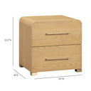 Marissa 22" Ash 2-Drawer Nightstand by TOV Furniture, view 8